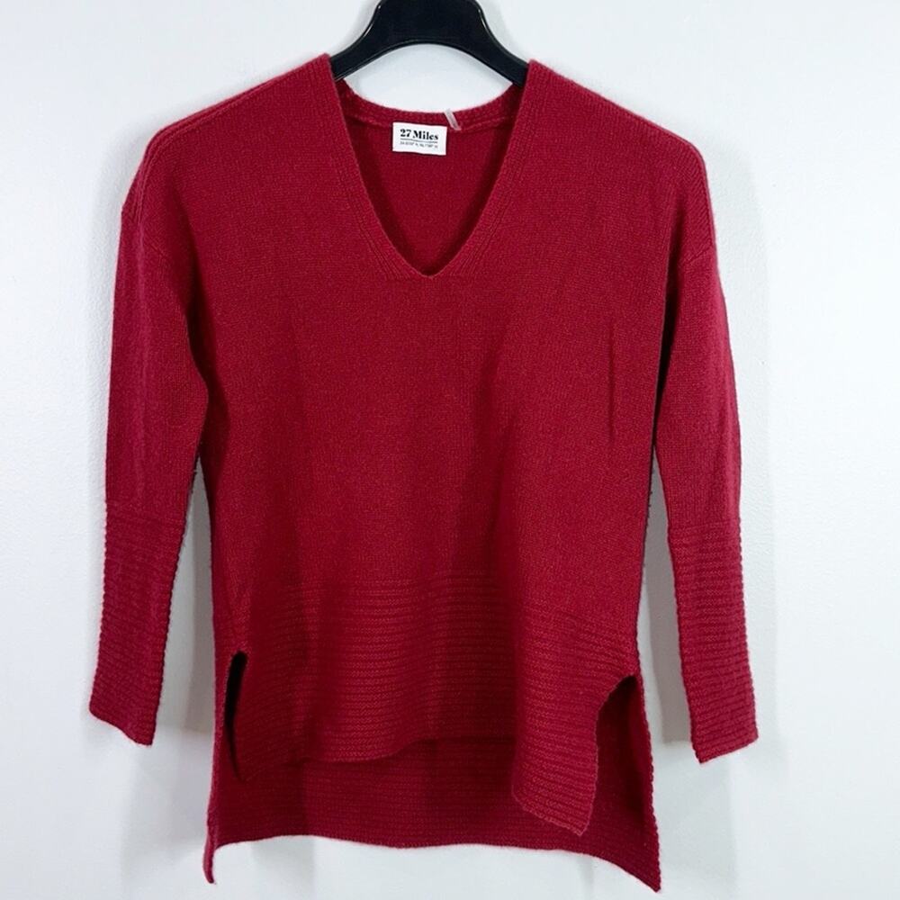 27 miles Malibu 100% cashmere red sweater size XS